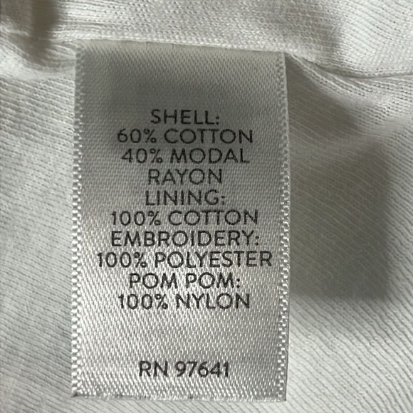 J.JIll Sleeveless Dress Midi Embroidery  Womens Size Large White Tassels - Picture 7 of 8